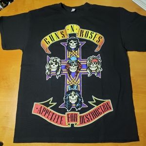 🆕️ Guns N Roses -Appetite for Destruction T-Shirt-Mens LARGE- Giant Graphic 🆕️